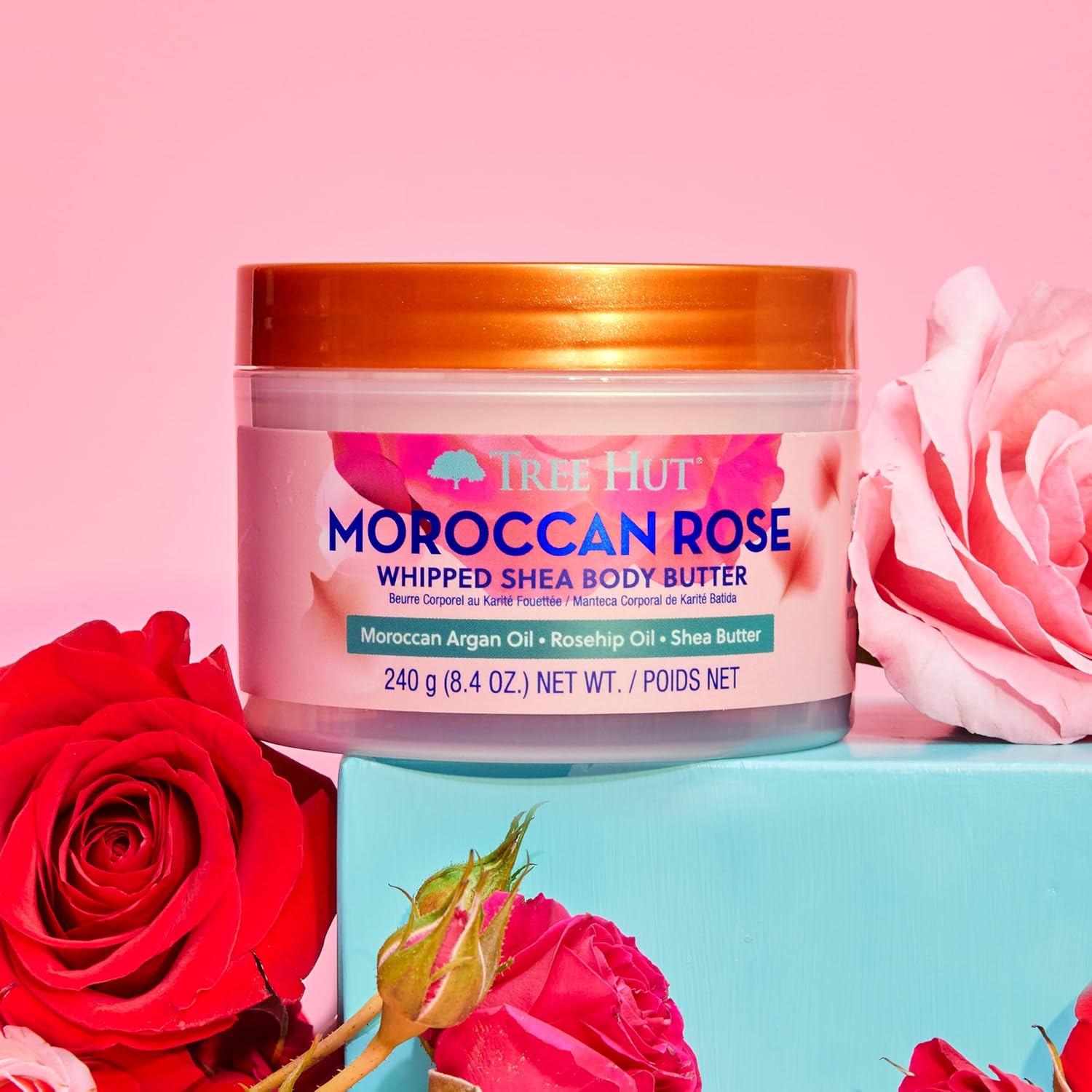 Bơ dưỡng thể Tree Hut Moroccan Rose Whipped Body Butter 240 gr