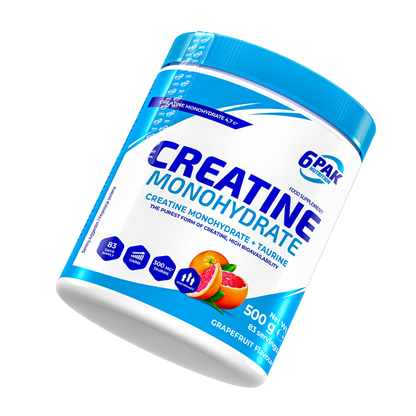 6PAK CREATINE MONOHYDRATE - Hộp 500 grams - Tăng sức mạnh và Kích thích cơ bắp - Nhiều Hương Vị - Thương Hiệu Trec Nutrition