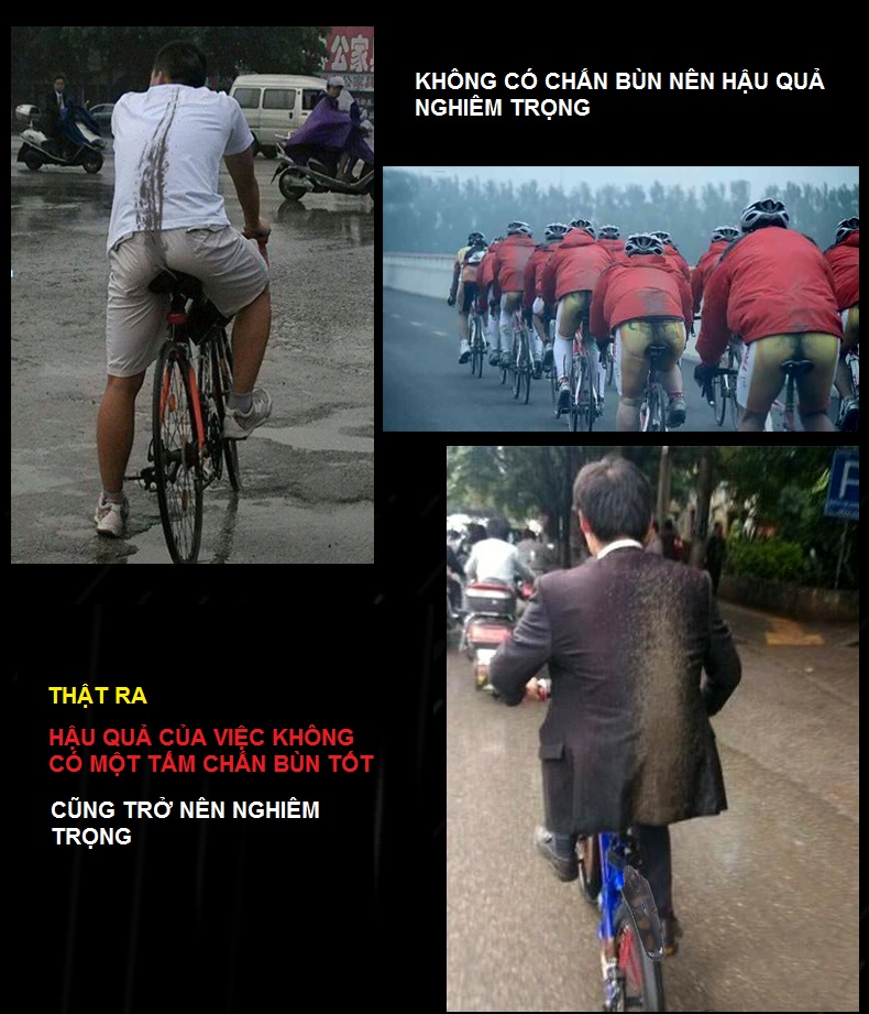 Bô 2 Tấm Chắn Bùn Xe Đạp Thể Thao Bánh Trước Bánh Sau Cao Cấp AIGUIQI - Hàng Nhập Khẩu