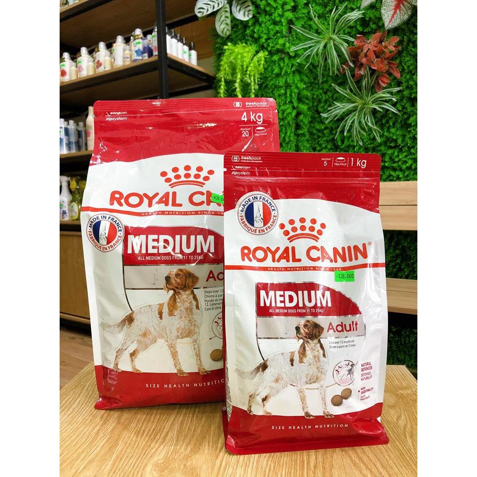 Thức Ăn Cho Chó Royal Canin Medium Puppy/ Medium Adult Gói 1KG - Thức ăn cho chó trung bình trưởng thành