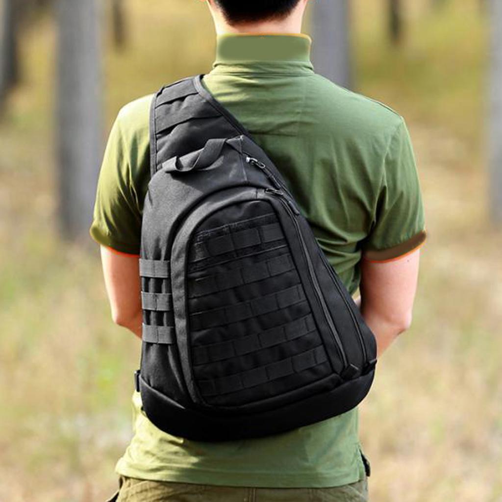 Durable, Adjustable,Large Capacity, Multifunctional Outdoor MOLLE Single Shouder Bag Chest Pack Crossbody Bag Mountaineering Hiking Backpacks Rucksacks Pouch