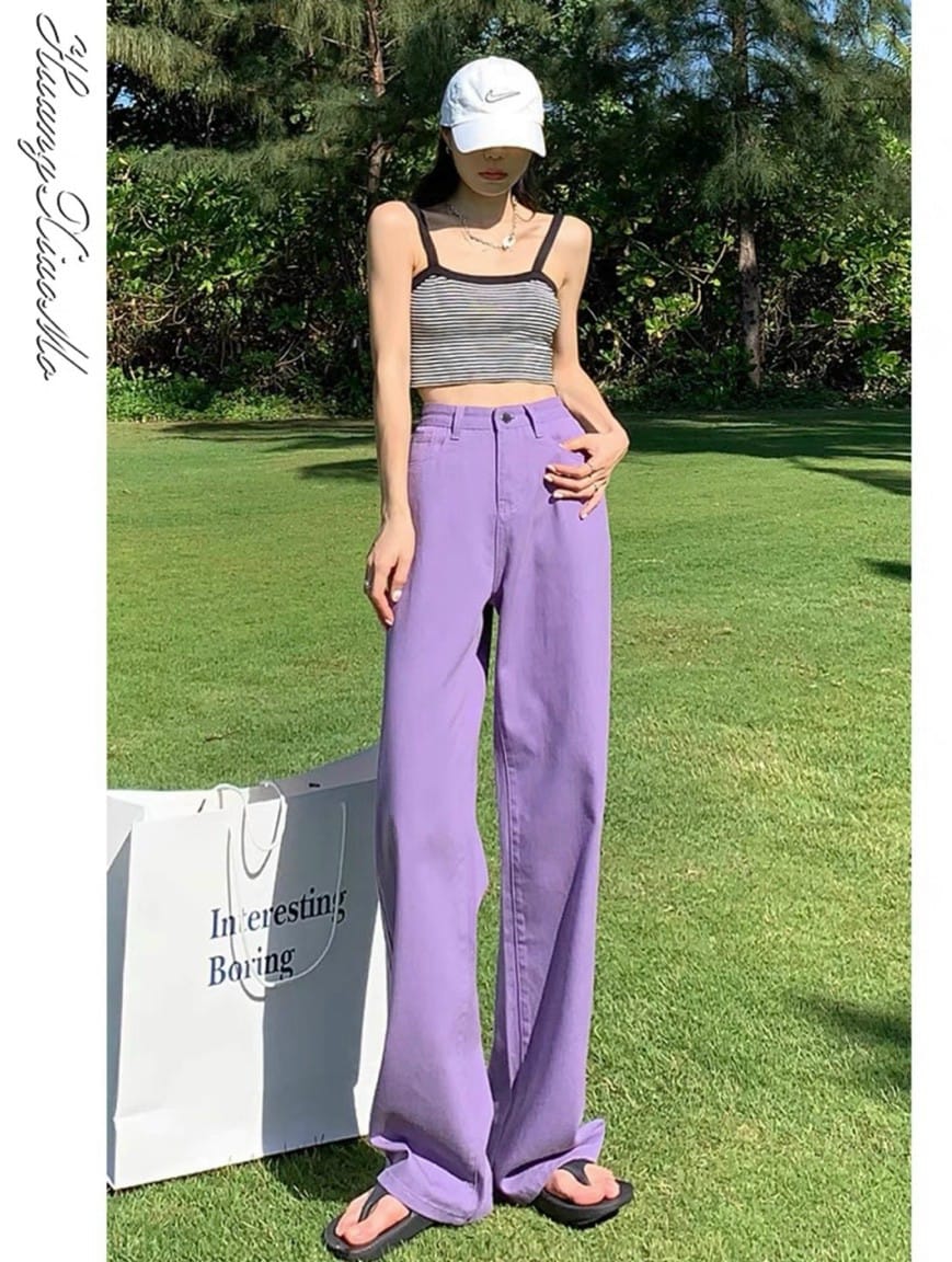 Baggy Kaki Suông Màu Tím