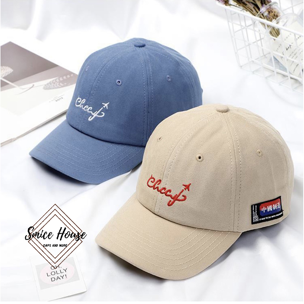 Nón lưỡi trai nam nữ thêu chữ phong cách Hàn Quốc / Mũ bóng chày che nắng mùa hè unisex có thể điều chỉnh size - Smice House