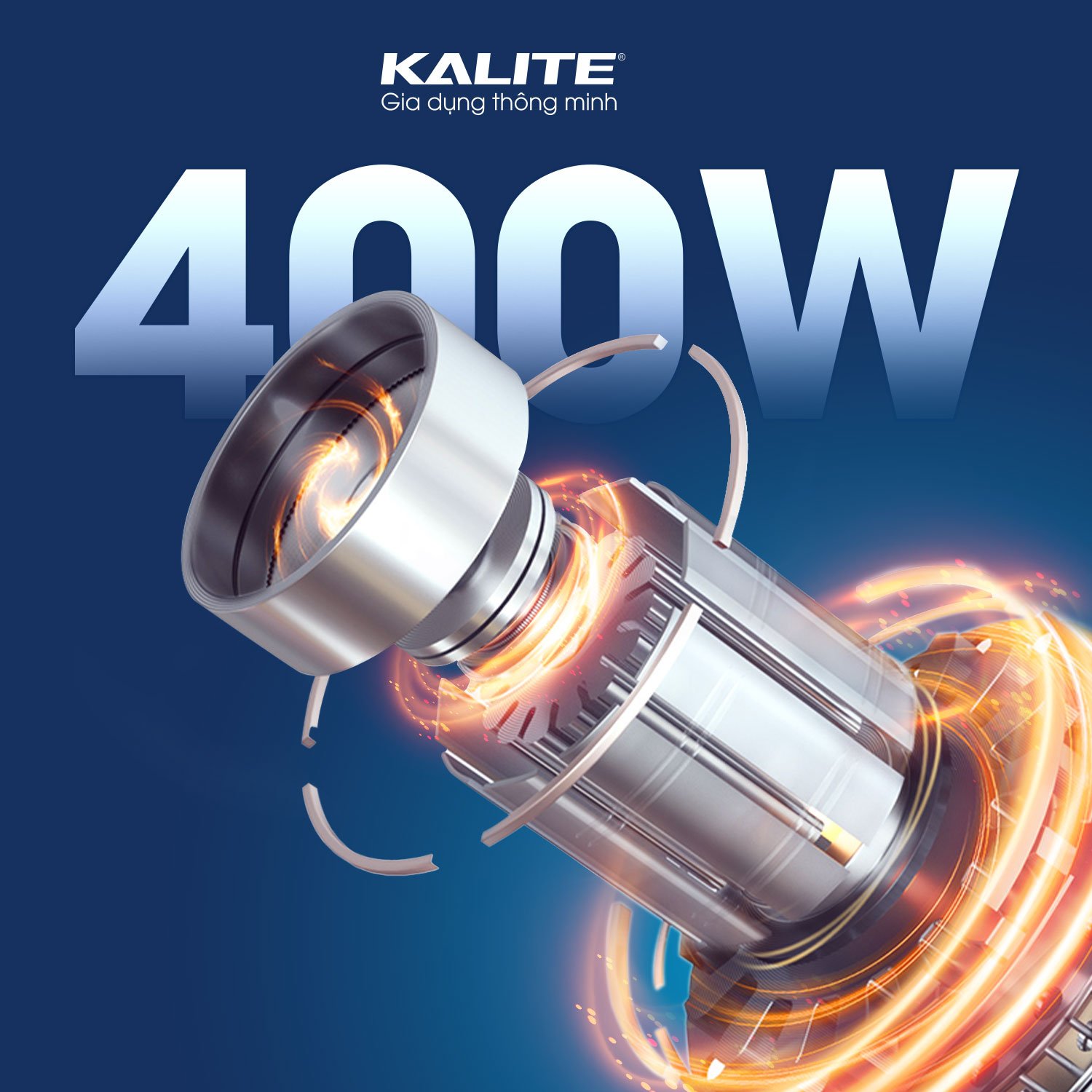 Máy xay cầm tay đa năng Kalite KEB 4111, công suất 400W, lưỡi dao bằng thép không gỉ, 12 cấp tốc độ và 1 cấp tăng cường giúp xay thực phẩm nhanh chóng, hàng chính hãng