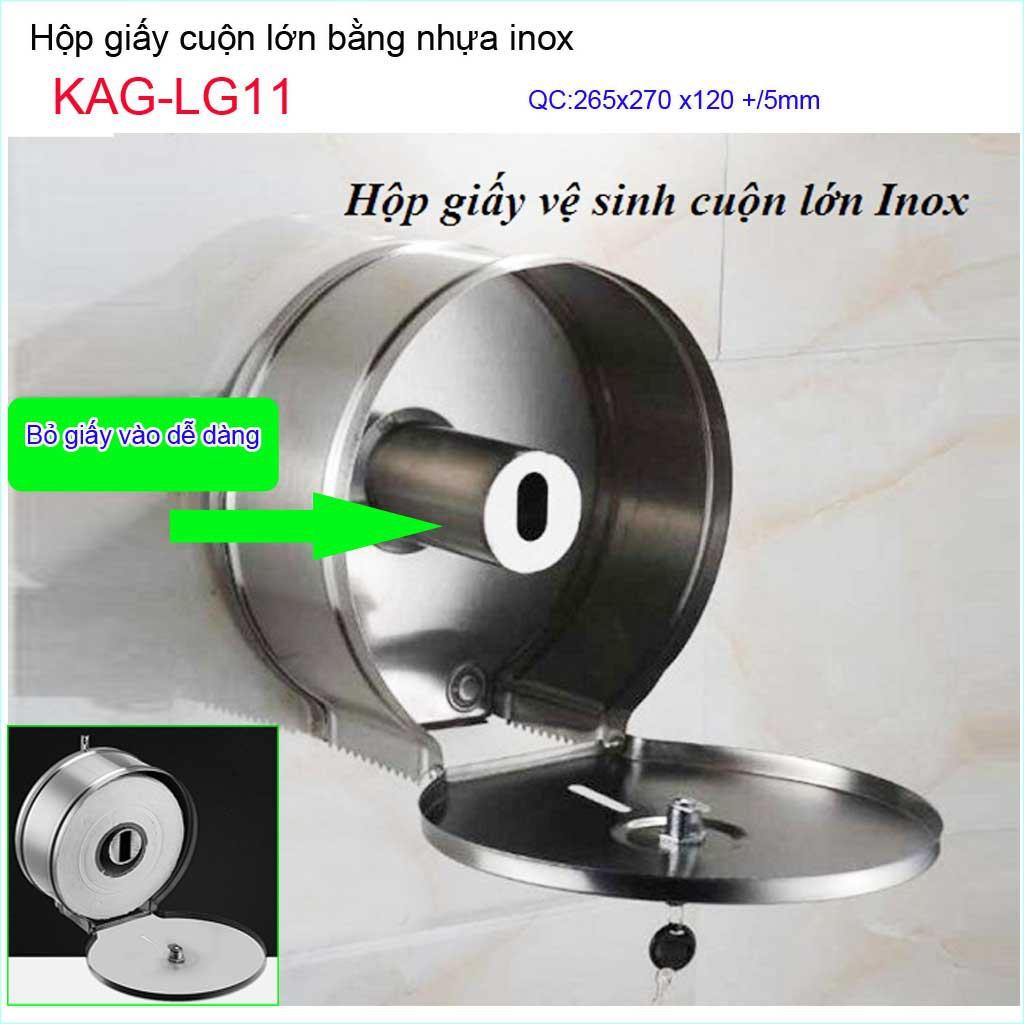 Hộp giấy vệ sinh Roto KAG-LG11,Hộp giấy inox cuộn lớn inox bóng cao cấp sử bền sử dụng tốt