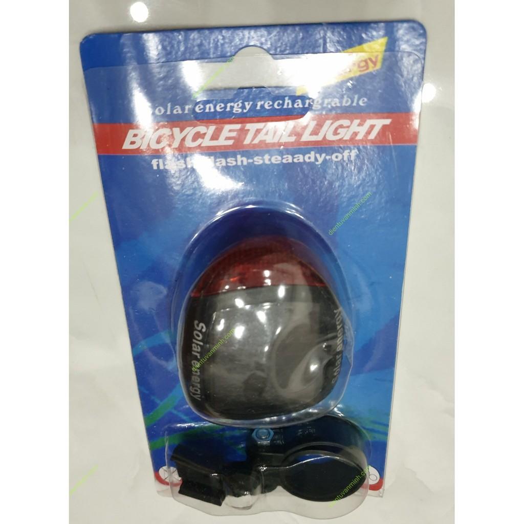 Đèn led hậu xe đạp năng lượng mặt trời