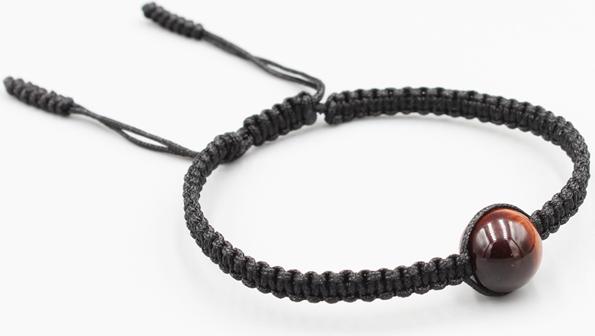 Vòng Tay Thắt Dây Thủ Công Phối Đá Mắt Hổ Đỏ Tự Nhiên 10MM