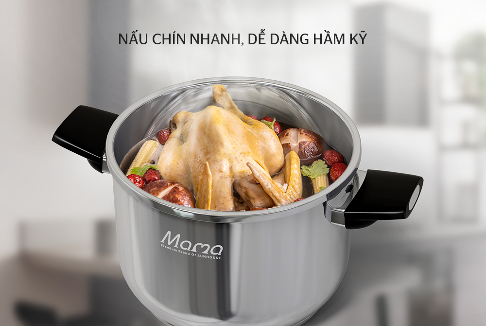 NỒI ÁP SUẤT INOX 304 ĐÁY TỪ SUNHOUSE MAMA SHG9906M (HÀNG CHÍNH HÃNG)