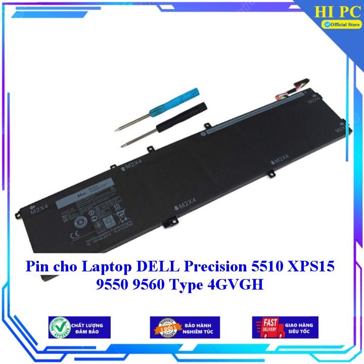Pin cho Laptop DELL Precision 5510 XPS15 9550 9560 Type 4GVGH - Hàng Nhập Khẩu
