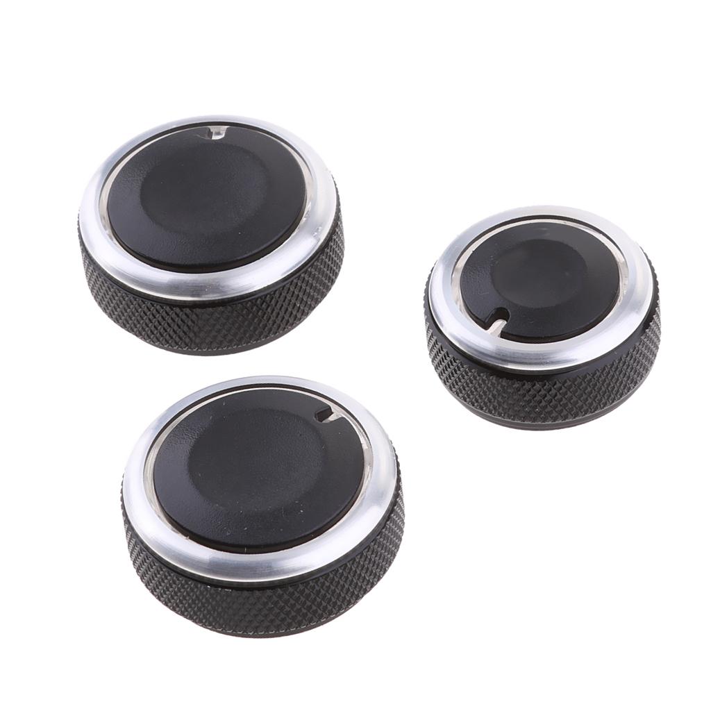 3 Piece Car Air Conditioner A/C Panel Switch Knobs for VW Polo 2002-2013