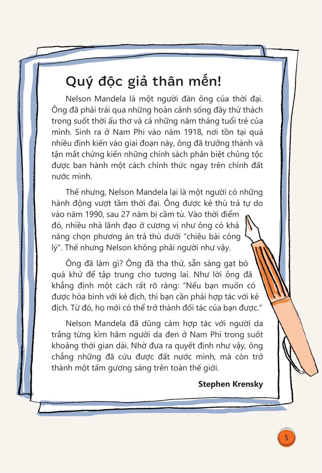 Truyện Kể Danh Nhân Truyền Cảm Hứng - Nelson Mandela