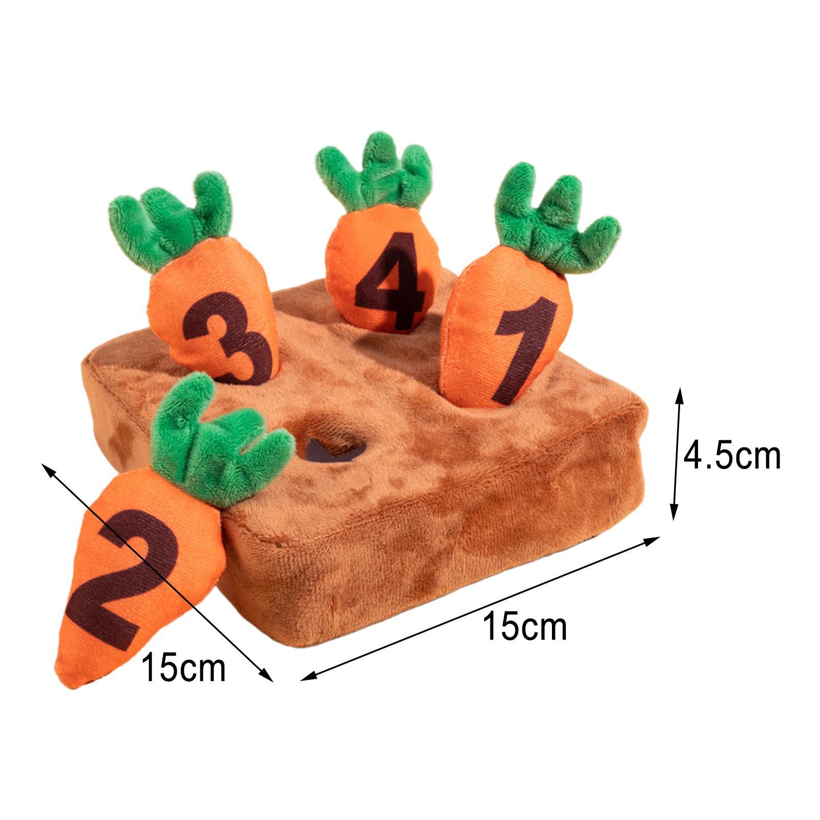 Interactive Dog Toy Training Blanket Pet Foraging Mat Dog Carrot Plush Toy
