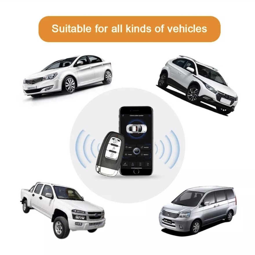 Bộ khởi động ô tô đề nổ từ xa start stop Manlubao thông minh bản cao cấp loại tốt khóa cửa tự động, đồ chơi ô tô