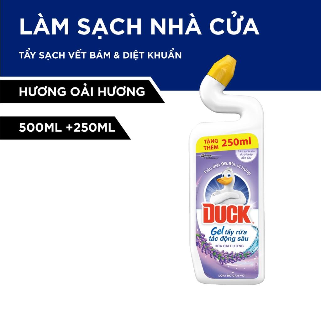 DUCK Tẩy Rửa Bồn Cầu Hương Oải Hương 500ml - Tặng thêm 250ml