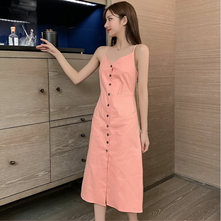 Đầm hai dây nhiều nút Mã: DA5379