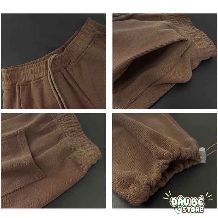 Quần Jogger Thể Thao Nam Nữ dáng dài suông cao cấp-Quần ống rộng bo gấu Unisex basic Pants nhiều màu Ulzzang-DAUBE-Q037
