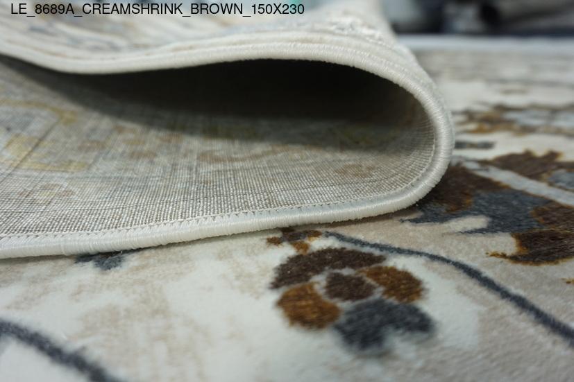 Thảm Sợi Ngắn le_8689a_creamshrink_brown_150x230