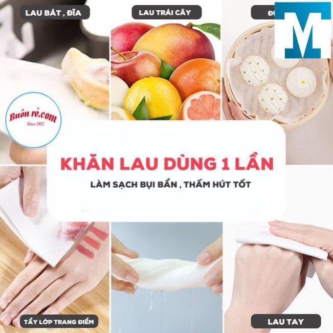 Khăn mặt khô đa năng dùng 1 lần - Cuộn tẩy trang, khăn giấy lau cotton dùng một lần tiện lợi, dễ mang theo 01478