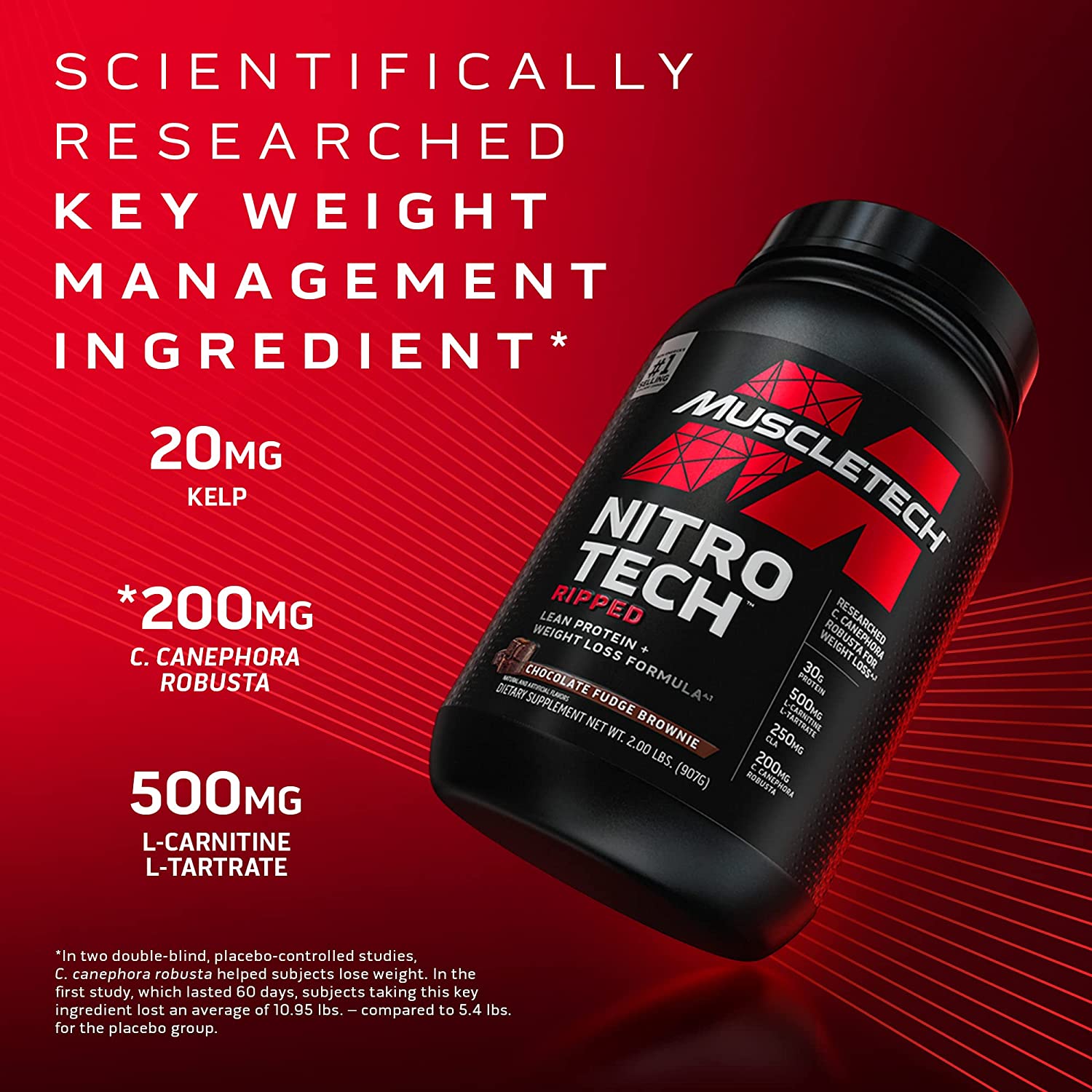 Whey Protein Nitro Tech Ripped MuscleTech 4Lbs - Sữa bổ sung Protein hỗ trợ tăng cơ