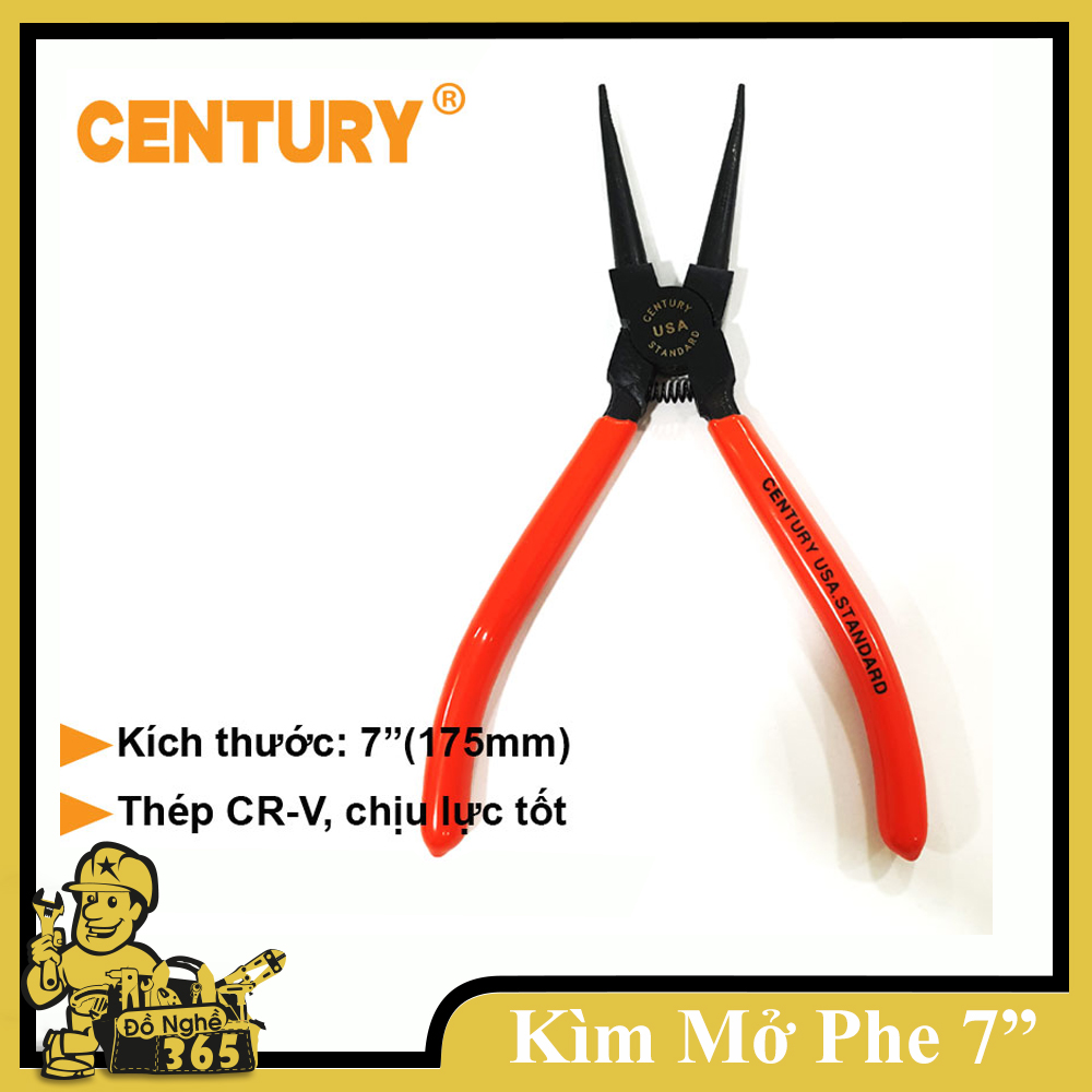 Kìm mở phe Trong 7&quot; (175MM) Mũi Thẳng CENTURY