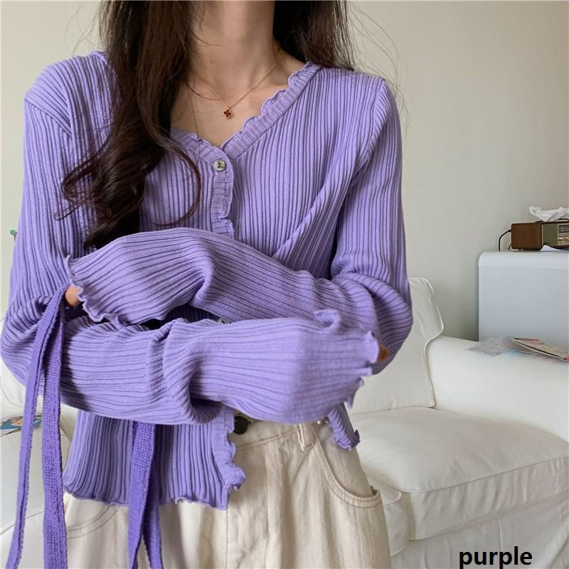 Áo cardigan dệt kim mỏng ôm dáng chống nắng thời trang cho nữ