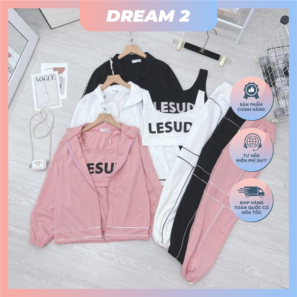 SET BỘ THỂ THAO LESUD VIỀN MÍ 3 MÀU