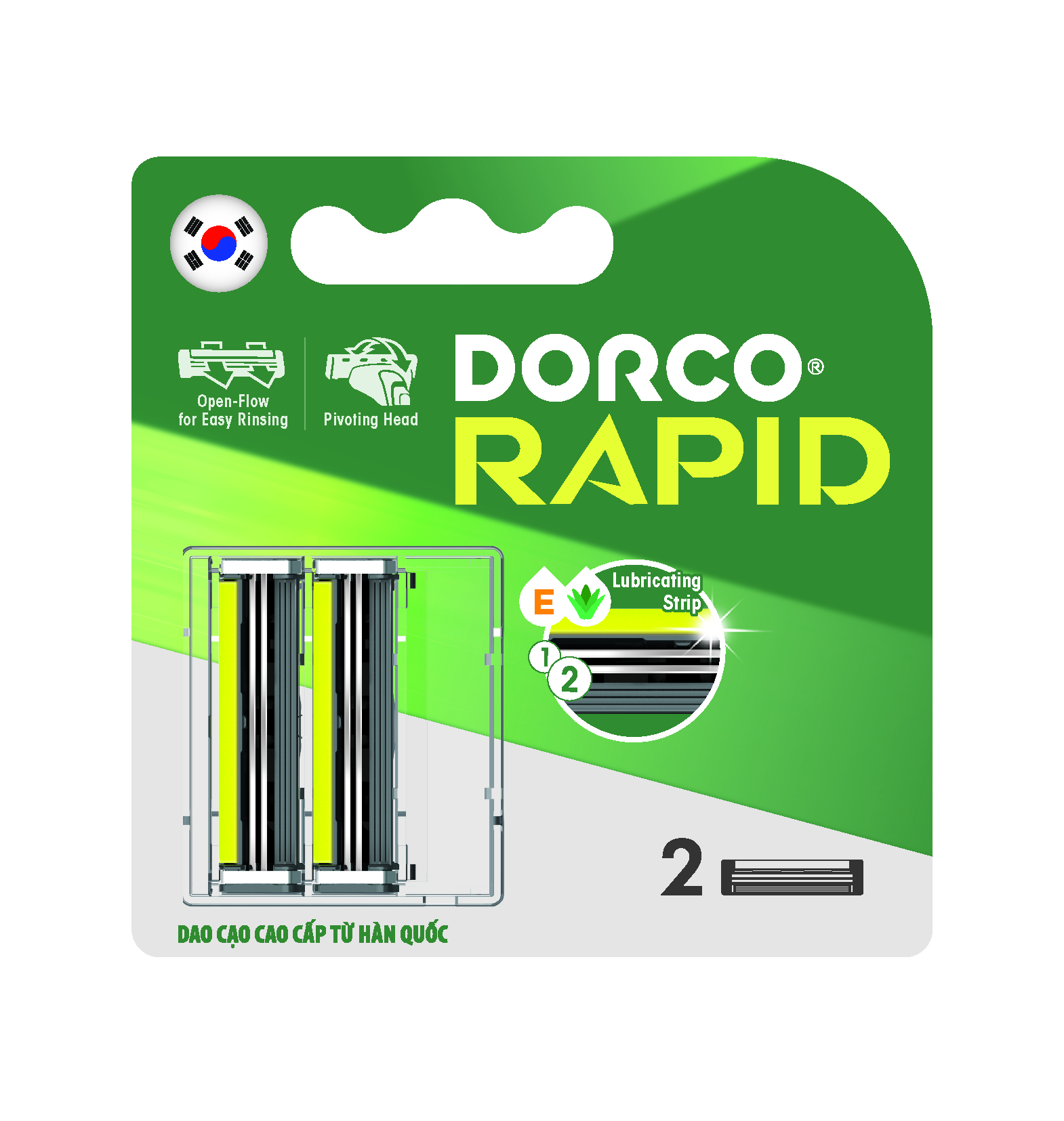 Combo Dao Cạo Râu 2 Lưỡi Và 4 Đầu Cạo Râu DORCO RAPID TNA4020-B