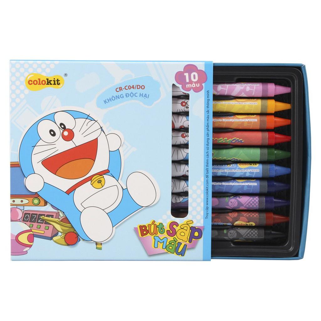 Bút Sáp màu Doraemon CR-C04/DO- 10 màu - CR-C05/DO - 16 màu - CR-C06/DO - 24 màu