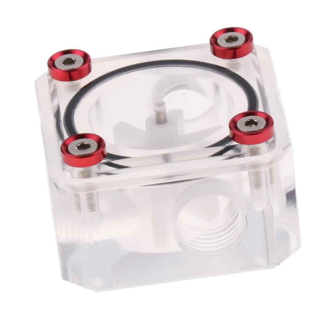 1Piece G1/4 Computer Water Cooling Water Flow Meter Indicator for PC-Clear White