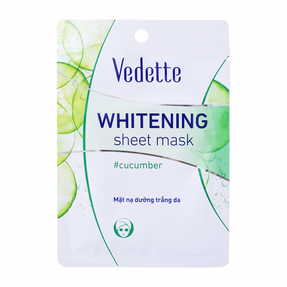 Mặt Nạ Giấy Trắng Da Vedette Dưa Leo 22ML