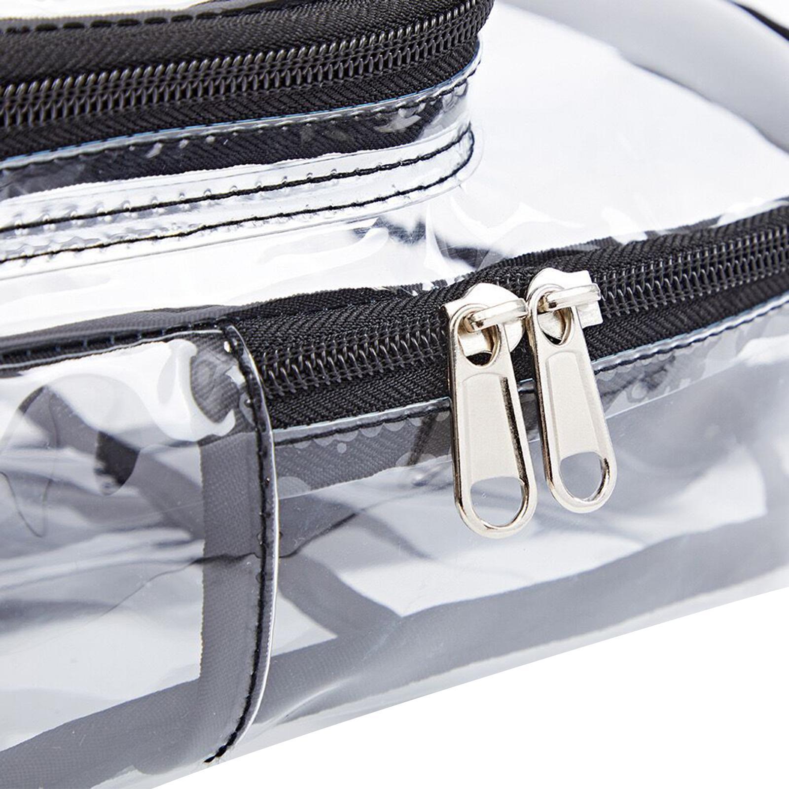 Clear  Bag Transparent Chest Daypack Casual with Mesh Water Bottle Holder Purse Shoulder Bag Crossbody Backpack for Beach Biking Travel