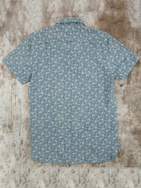 Áo Sơ Mi Nam JASCH Denim Florals Slim Fit Shirt - Size S/M