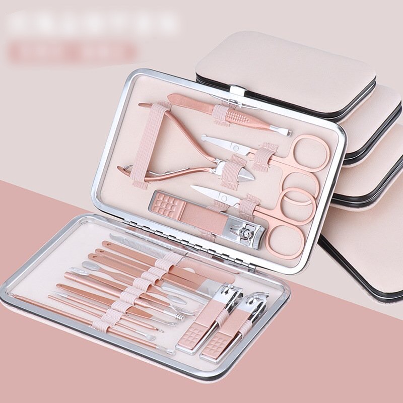 Bộ Bấm Móng Tay 16 Món Cao Cấp Nhỏ Gọn , Kìm Cắt Móng Tay Chân Làm Nail Kèm  Hộp Đựng Sang Trọng