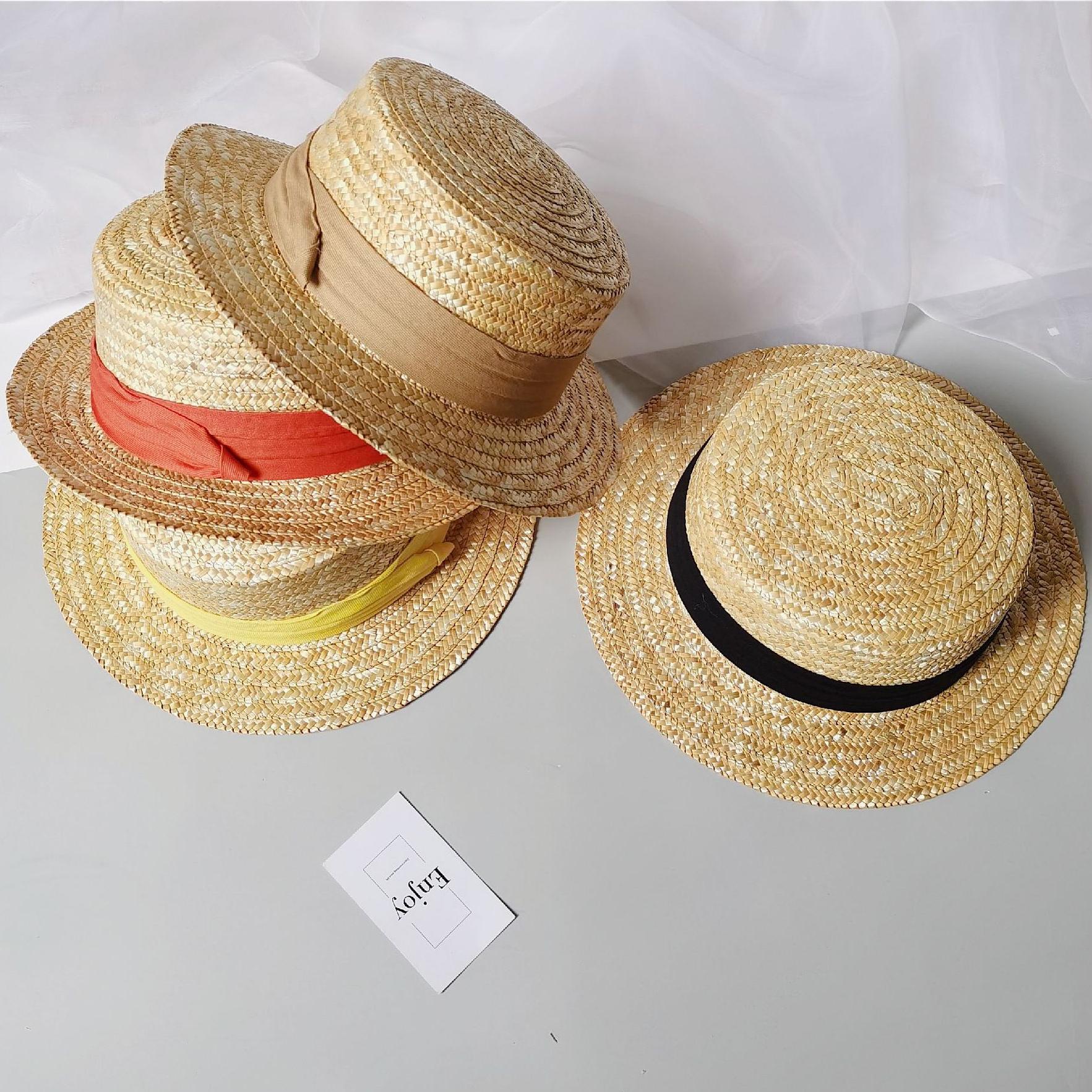 Trẻ Em Mũ Lưỡi Trai Trẻ Em Lúa Mì Boater Đầu Dẹt Mùa Hè Mùa Xuân Bé Trai Và Bé Gái Du Lịch Ngoài Trời Thời Trang Sunhat