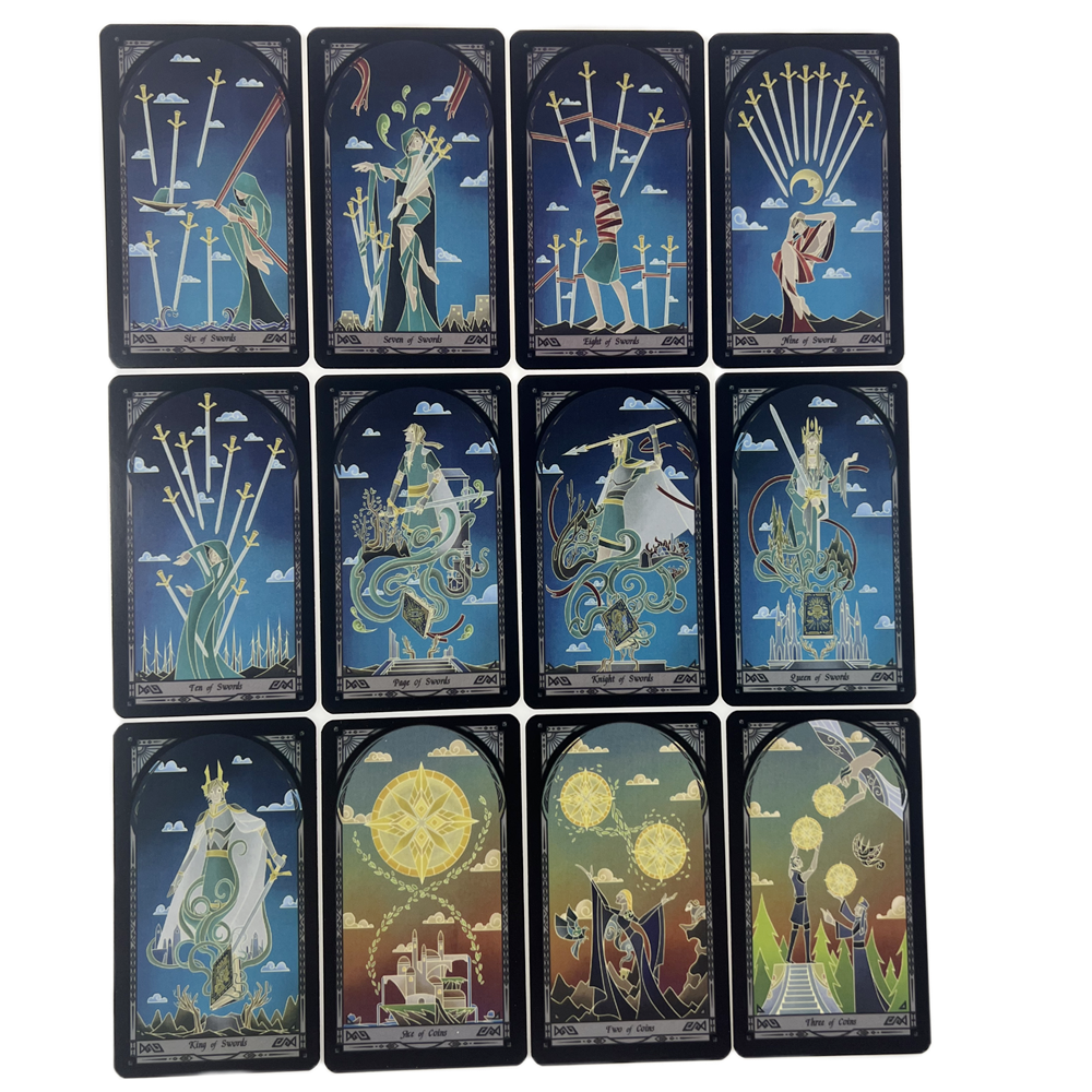 [Mạ Cạnh] Bộ Bài Broken Mirror Tarot 4Th Edition Hộp Thiếc 78 Lá 98x58 Mm Tặng Đá Thanh Tẩy