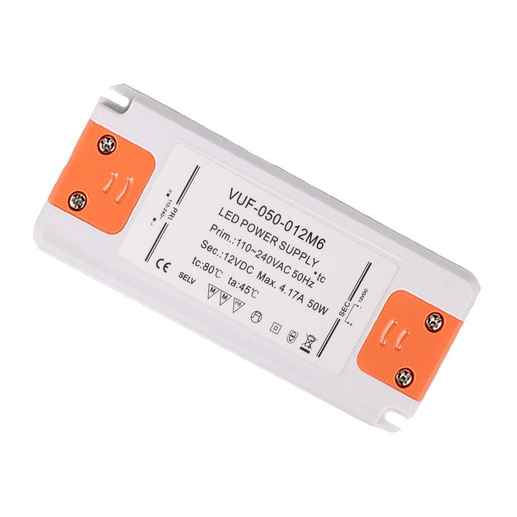 50W 4.2A DC 12V Slim LED Power Supply Driver Transformer,Size: L185xW63.5xH22mm