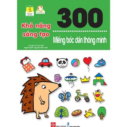 Sách Sticker Bóc Dán - 300 Miếng Bóc Dán Thông Minh Cuốn Lẻ - Đinh Tị Cho Bé Từ 3 Tuổi - Khả Năng Sáng Tạo