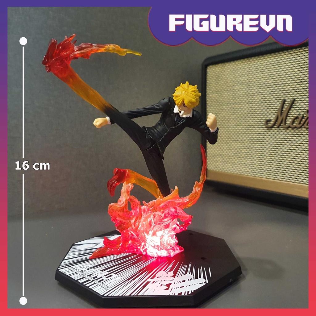 Mô hình Luffy - Sanji - Zoro - Ace 18 cm có LED - One Piece