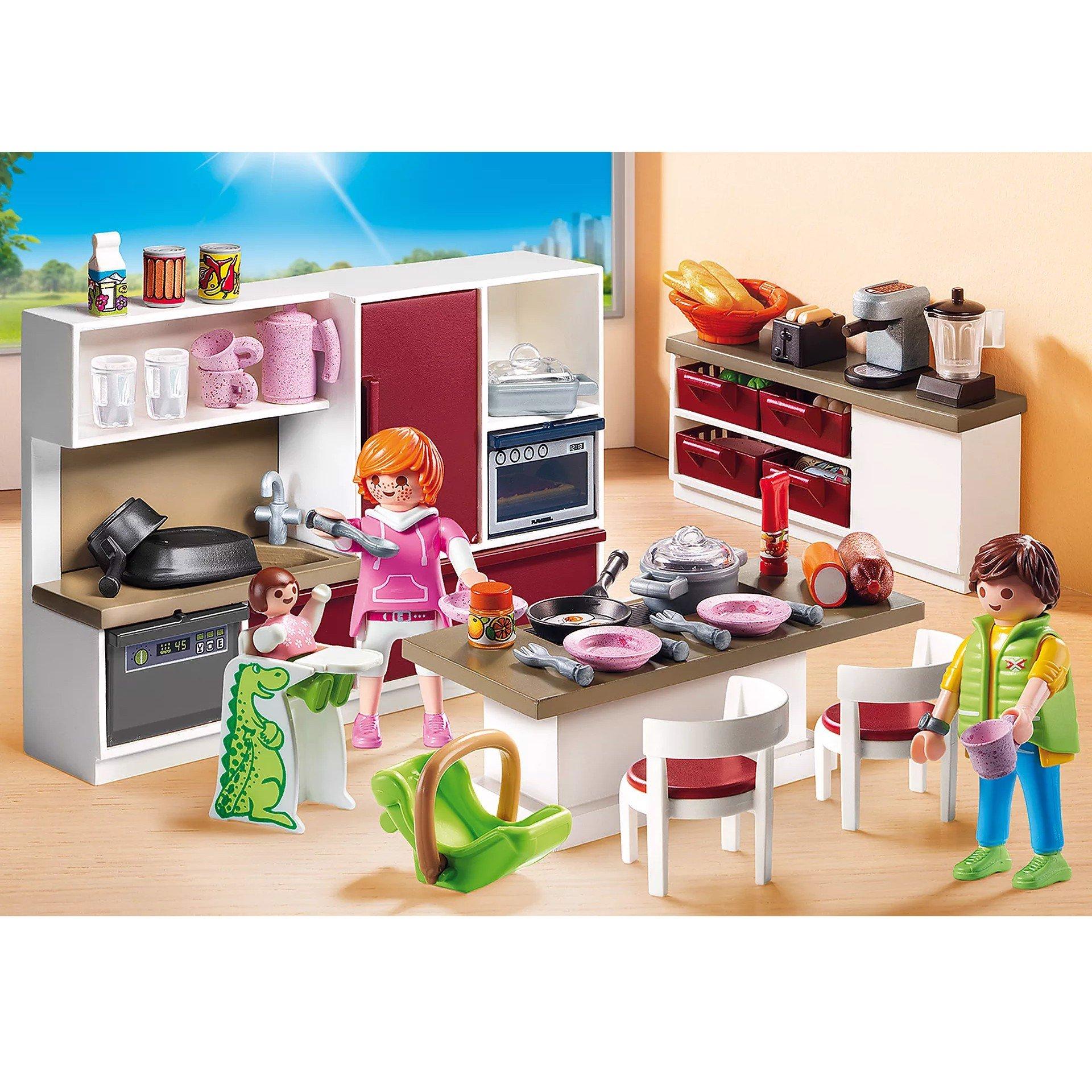 Đồ chơi mô hình Playmobil Nội thất phòng bếp kèm nhân vật 102 pcs