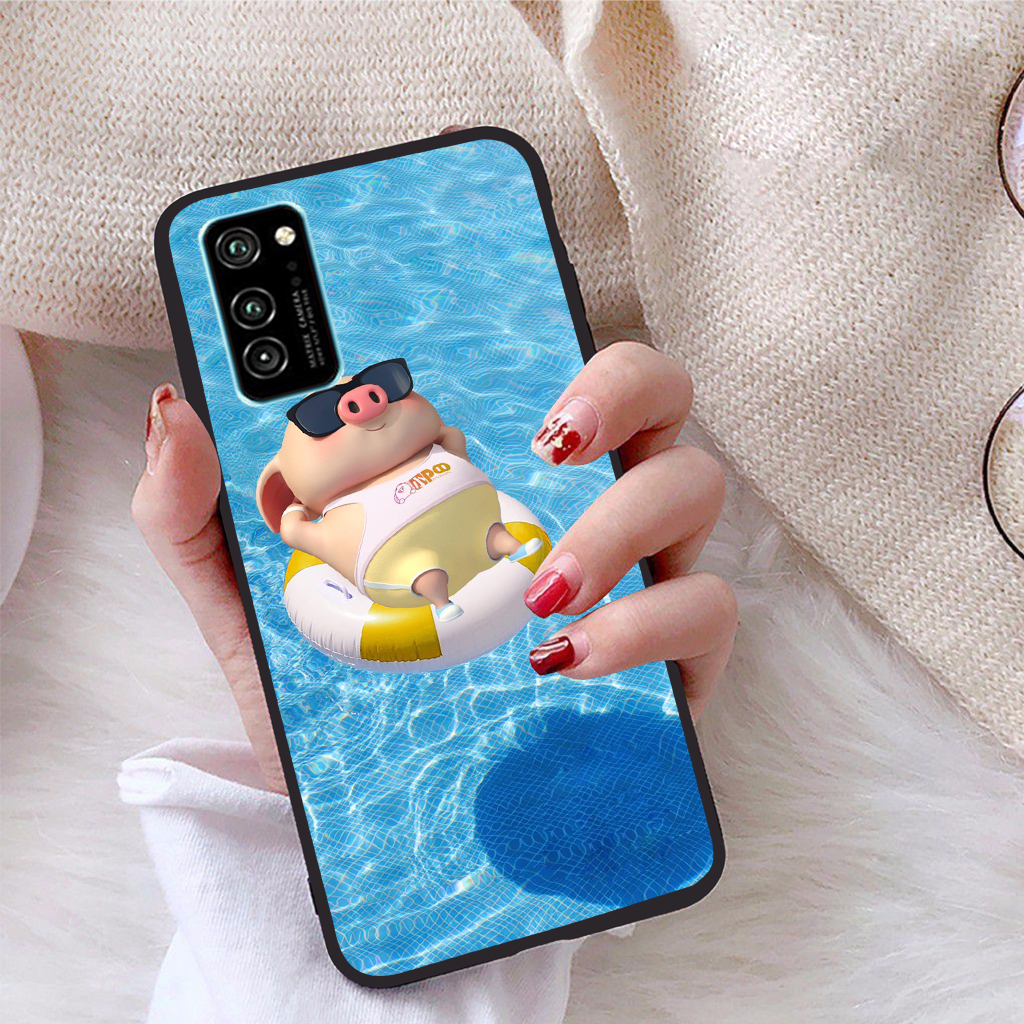 Ốp lưng dành cho Honor V30 viền dẻo TPU Bộ Sưu Tập Lợn Tết - Hàng chính hãng