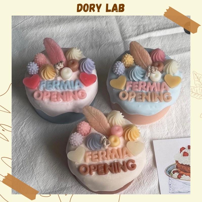 Nến Thơm Handmade Bánh Kem Size 10cm, Quà Tặng Sinh Nhật Độc Đáo - Dory Lab