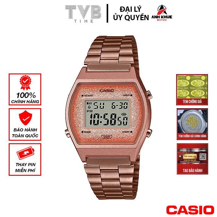 Đồng hồ nữ dây kim loại Casio Standard chính hãng Anh Khuê B640WCG-5DF (35mm)