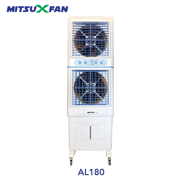 Máy Làm Mát MitsuXfan AL180 - Công Suất 15.000m³/h, Điều Khiển Từ Xa, Tiết Kiệm Điện Năng, Dung Tích 80 Lít, Hẹn Giờ Đến 6 Giờ, Thích Hợp Cho Không Gian Lớn, Hàng Chính Hãng