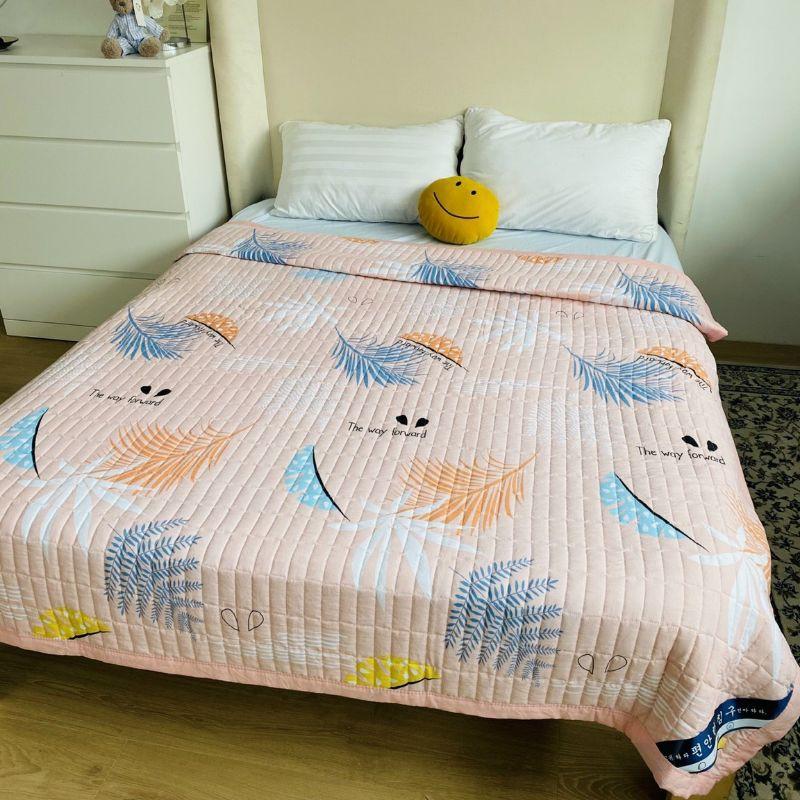 Chăn Hè Thu Chất Vải Cotton Đũi Mát Mịn Túi Mác Sịn Xò