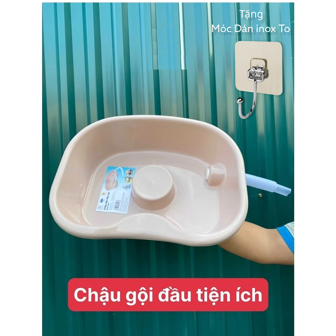 Chậu gội đầu tại giường cho người già, trẻ nhỏ, người bệnh... màu sắc giao ngẫu nhiên- Hàng Xuất Nhật _ Chính Háng