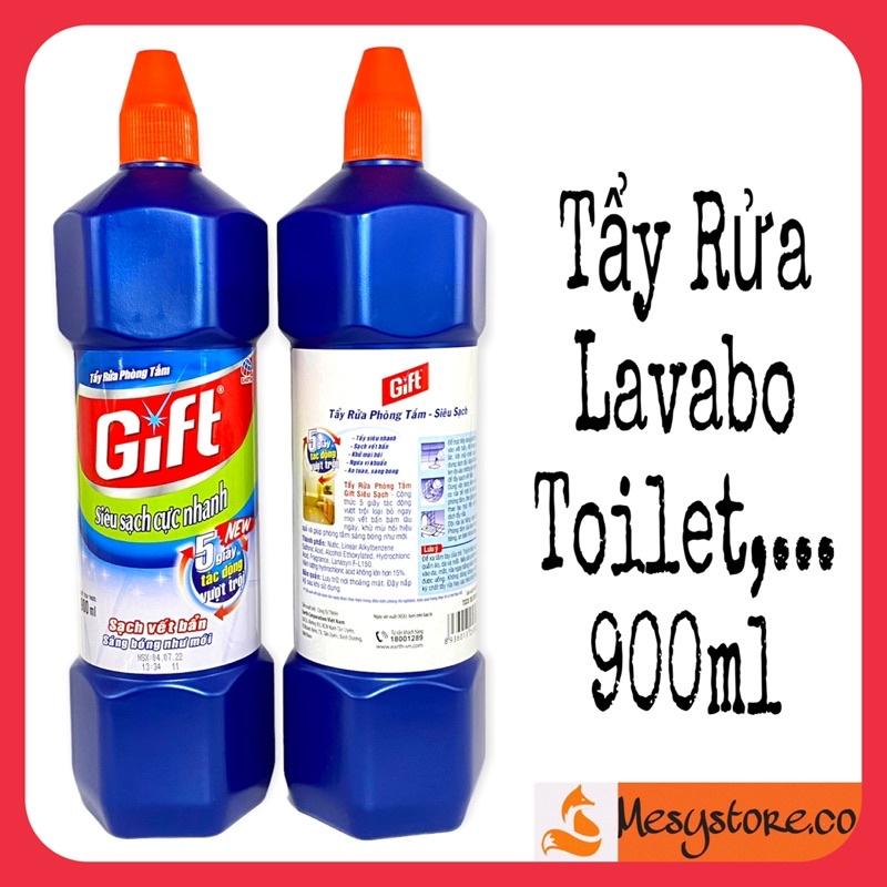 Tẩy Tửa Phòng Tắm Gift 900ml Tẩy Rửa Lavabo Toilet Bề Mặt Sứ