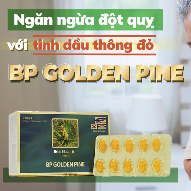 Tinh Dầu Thông Đỏ Hàn Quốc BP Golden Pine, Hỗ Trợ Giảm Mỡ Máu, Ổn Định Huyết Áp, Miễn Dịch - Hộp 5 Vỉ x10v