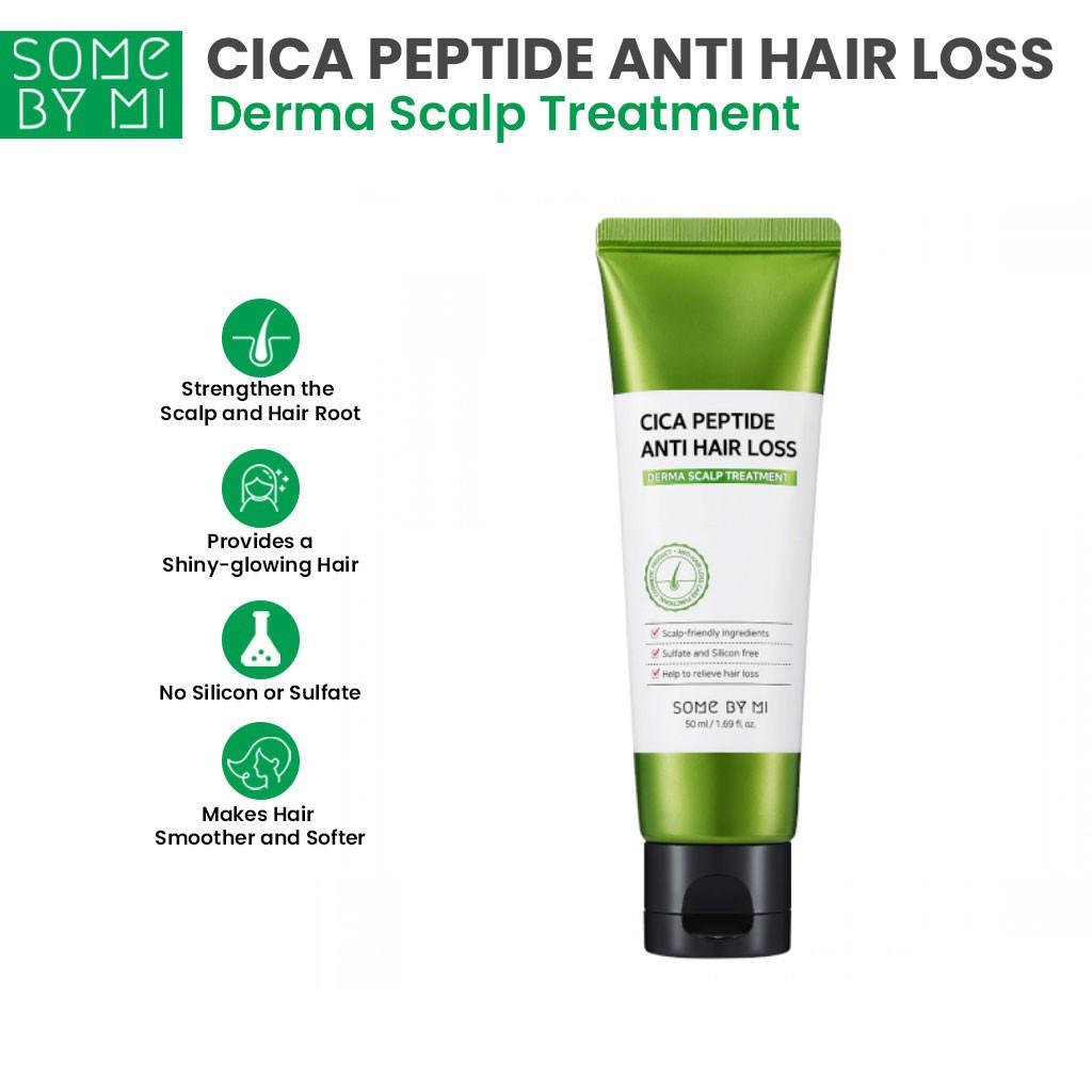 Combo 2 Sản Phẩm Ngừa Rụng Tóc Some By Mi Cica Peptide Anti-Hair Loss Derma Scalp (Dầu Xả 50ml + Xịt dưỡng 150ml)