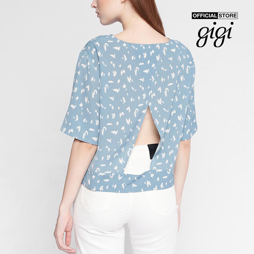GIGI - Áo kiểu nữ phom suông tay ngắn Cut Out Back G11081202126
