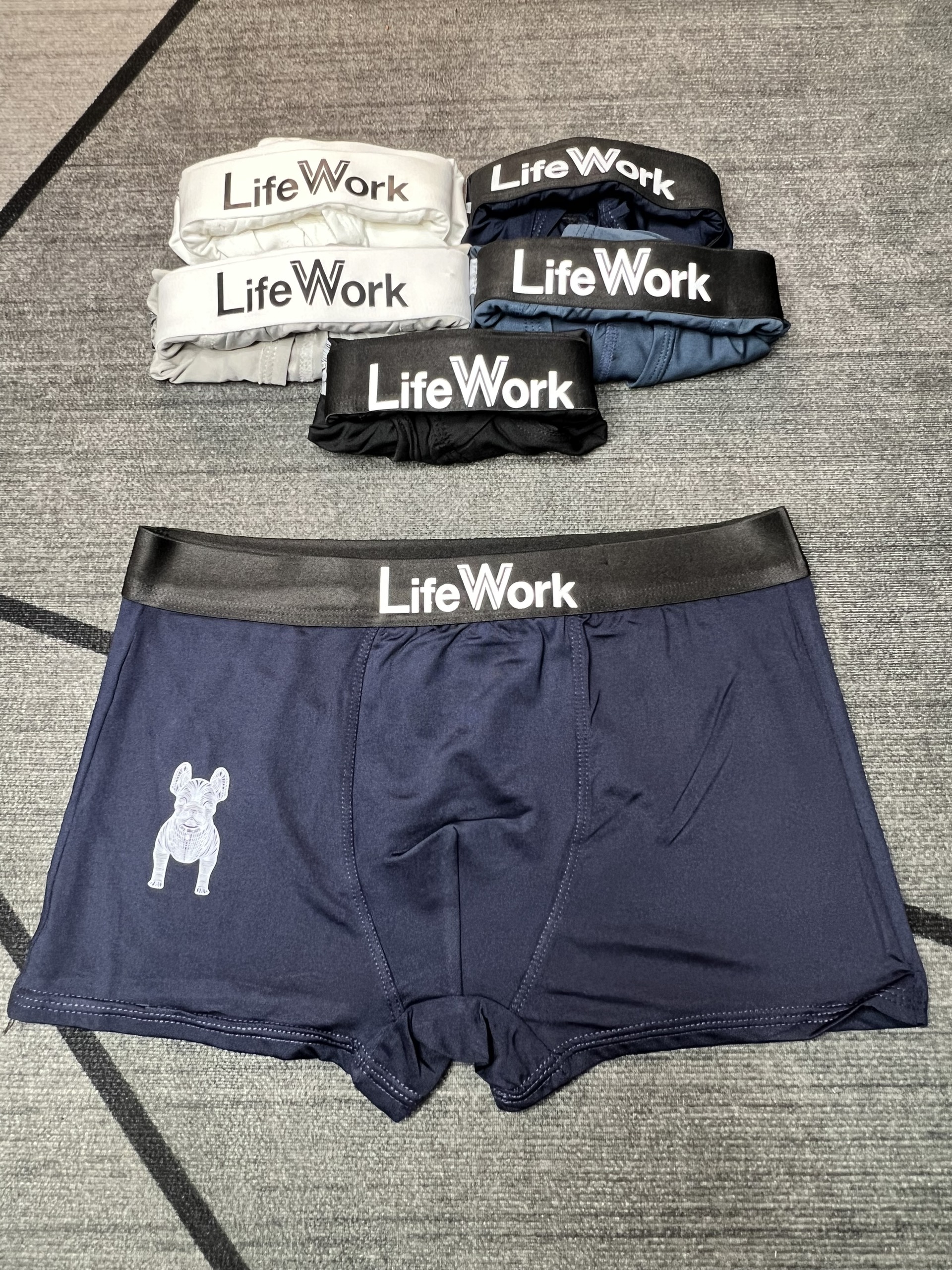 Combo 4 Quần Lót Nam thun lạnh Đùi Nam Life Work BOXER nam co dãn 4 chiều (Che Tên) - HPXS1